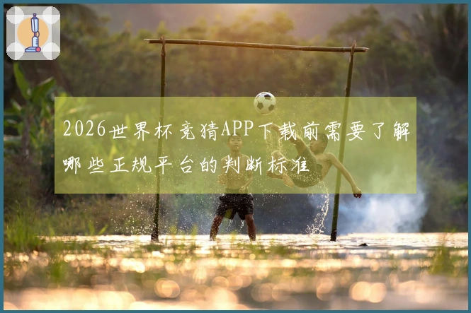 2026世界杯竞猜APP下载前需要了解哪些正规平台的判断标准
